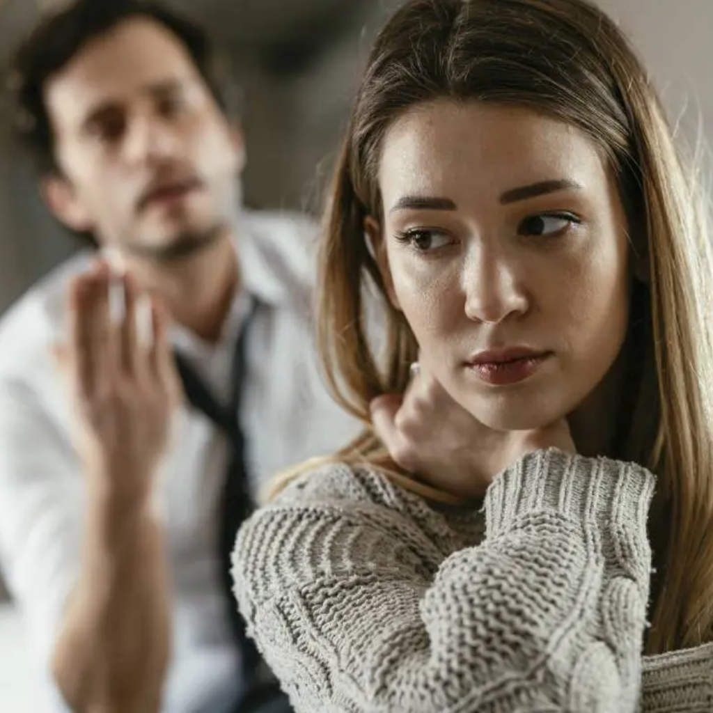 Couple having an argument and struggling to communicate effectively