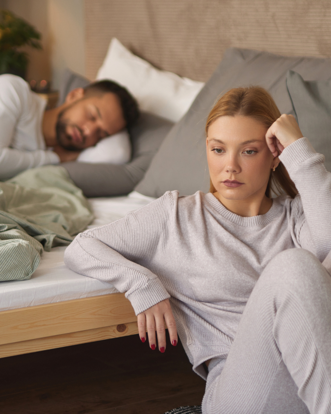 Woman feeling emotionally overwhelmed and losing herself in a codependent relationship